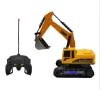 Cross-border new 1:24 six-way alloy remote control excavator, children's toy, engineering vehicle, hot-selling electric excavator Item Picture